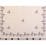 Women's Linen Cotton Printed Saree With Unstitched Blouse 5.5Mtr (Off White) - Image 4