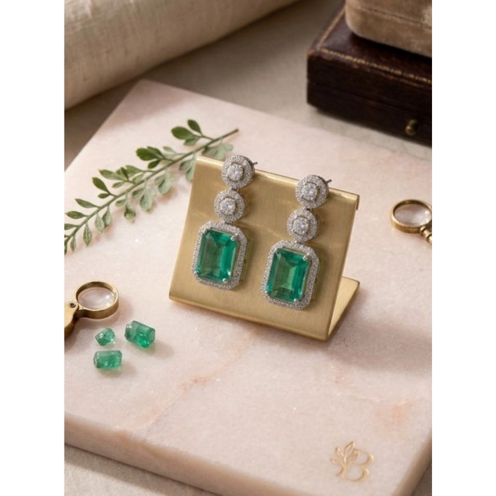 PID-66249-Women-s-Brass-Silver-Plated-Drop-Earrings-Green-1-1000x1000-1.webp Women's Brass Silver Plated Drop Earrings (Green) - Image 1