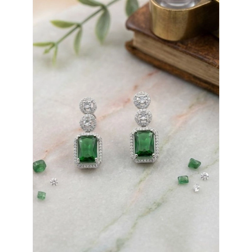 PID-66251-Women-s-Brass-Silver-Plated-Drop-Earrings-Green-1-1000x1000-1.webp Women's Brass Silver Plated Drop Earrings (Green) - Image 1
