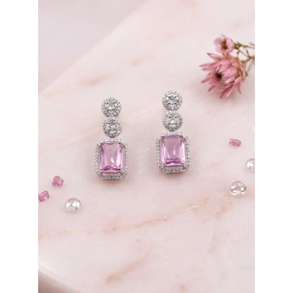 PID-66252-Women-s-Brass-Silver-Plated-Drop-Earrings-Pink-1-1000x1000-1.webp Women's Brass Silver Plated Drop Earrings (Pink) - Image 1