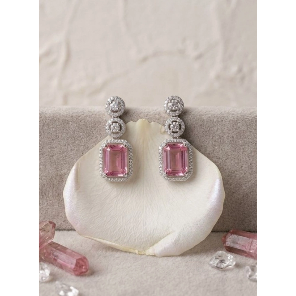 PID-66255-Women-s-Brass-Silver-Plated-Drop-Earrings-Pink-1-1000x1000-1.webp Women's Brass Silver Plated Drop Earrings (Pink) - Image 1
