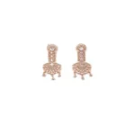 Women's Brass Silver Plated Drop Earrings (White) - Image 5