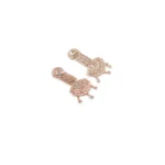 Women's Brass Silver Plated Drop Earrings (White) - Image 3