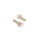 Women's Brass Silver Plated Drop Earrings (Turquoise) - Image 2