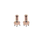 Women's Brass Silver Plated Drop Earrings (Blue) - Image 5