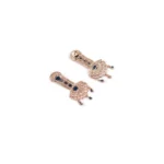 Women's Brass Silver Plated Drop Earrings (Blue) - Image 3