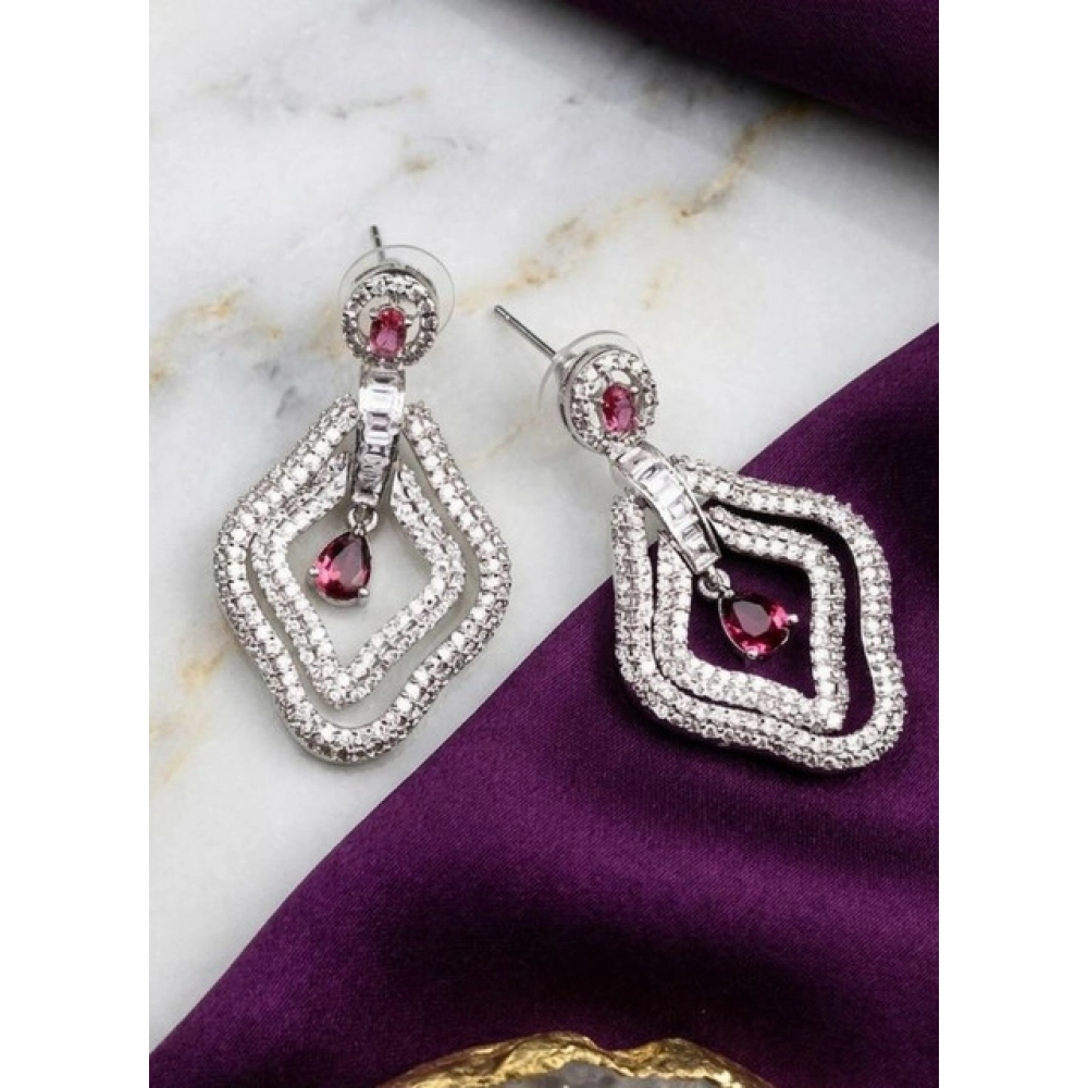 PID-66265-Women-s-Brass-Silver-Plated-Drop-Earrings-Red-1-1000x1000-1.webp Women's Brass Silver Plated Drop Earrings (Red) - Image 1