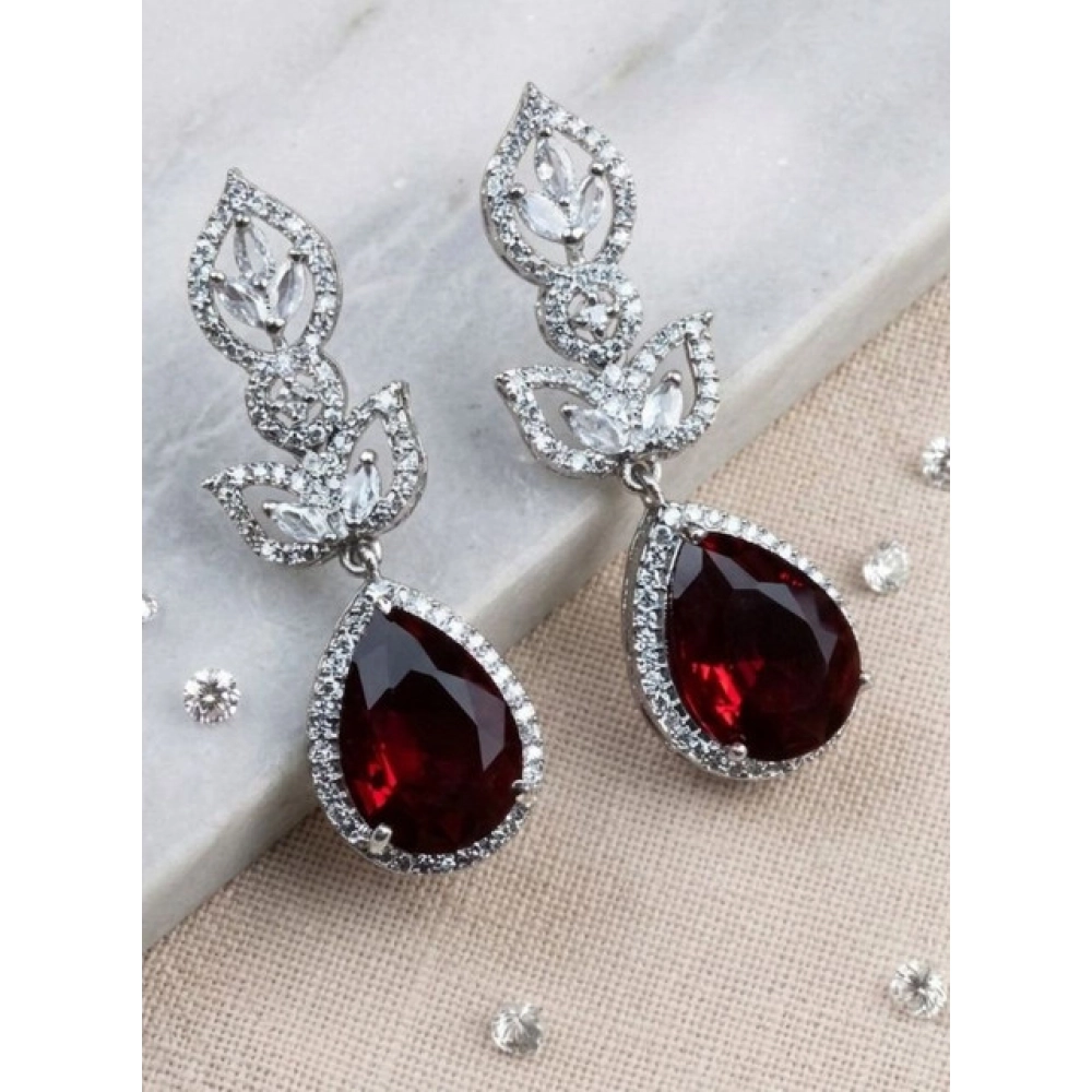PID-66267-Women-s-Brass-Silver-Plated-Drop-Earrings-Red-1-1000x1000-1.webp Women's Brass Silver Plated Drop Earrings (Red) - Image 1