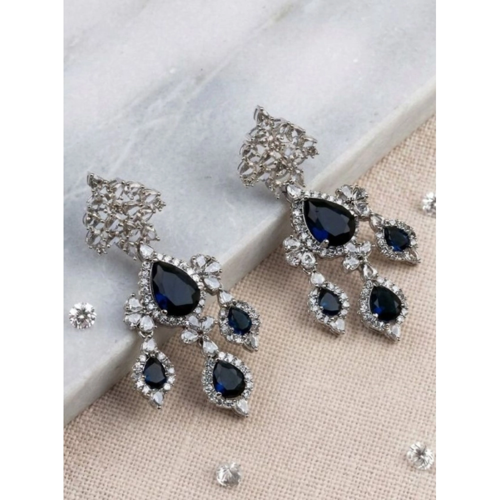 PID-66274-Women-s-Brass-Silver-Plated-Drop-Earrings-Blue-1-1000x1000-1.webp Women's Brass Silver Plated Drop Earrings (Blue) - Image 1