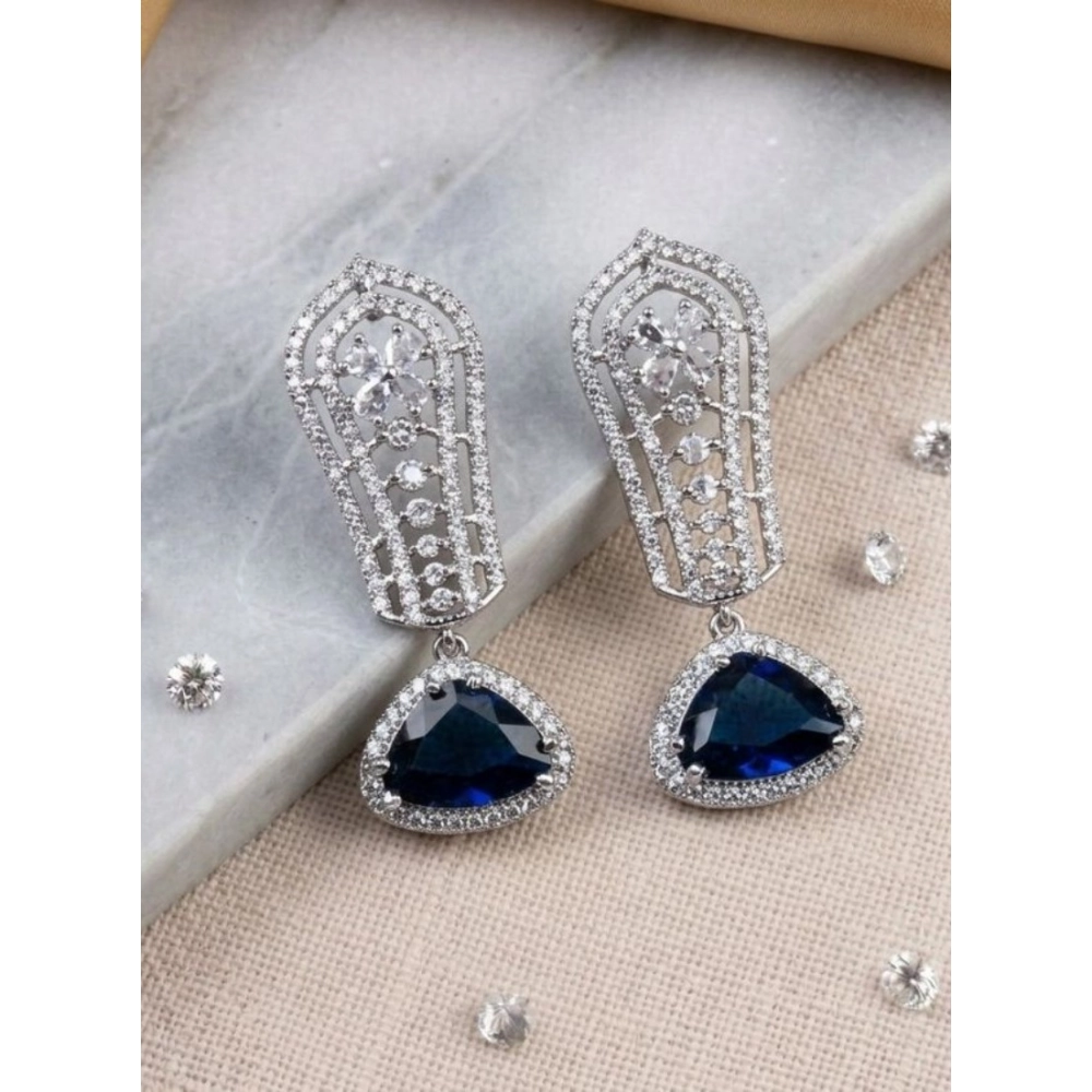 PID-66277-Women-s-Brass-Silver-Plated-Drop-Earrings-Blue-1-1000x1000-1.webp Women's Brass Silver Plated Drop Earrings (Blue) - Image 1