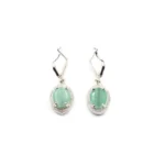 Women's Brass Silver Plated Pendant Set (Turquoise) - Image 2