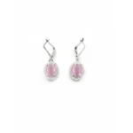 Women's Brass Silver Plated Pendant Set (Pink) - Image 2