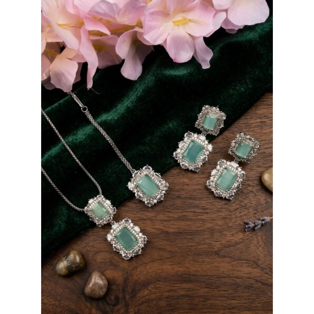 PID-66292-Women-s-Brass-Silver-Plated-Pendant-Set-Mint-1-1000x1000-1.webp Women's Brass Silver Plated Pendant Set (Mint) - Image 1