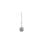 Women's Brass Silver Plated Pendant Set (Mint) - Image 3