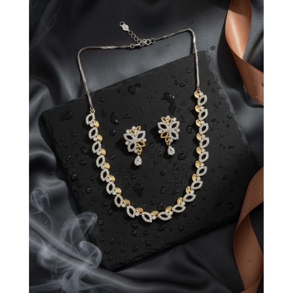 PID-66300-Women-s-Brass-Silver-Plated-Necklace-set-Silver-1-1000x1000-1.webp Women's Brass Silver Plated Necklace set (Silver) - Image 1