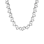 Women's Brass Silver Plated Necklace set (Silver) - Image 3