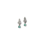 Women's Brass Silver Plated Necklace set (Turquoise) - Image 2