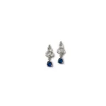 Women's Brass Silver Plated Necklace set (Blue) - Image 2
