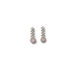 Women's Brass Silver Plated Necklace set (Pink) - Image 2