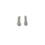 Women's Brass Silver Plated Necklace set (Turquoise) - Image 2