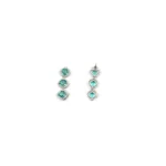 Women's Brass Silver Plated Necklace set (Green) - Image 2