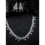 Women's Brass Silver Plated Necklace set (Multicolor) - Image 3