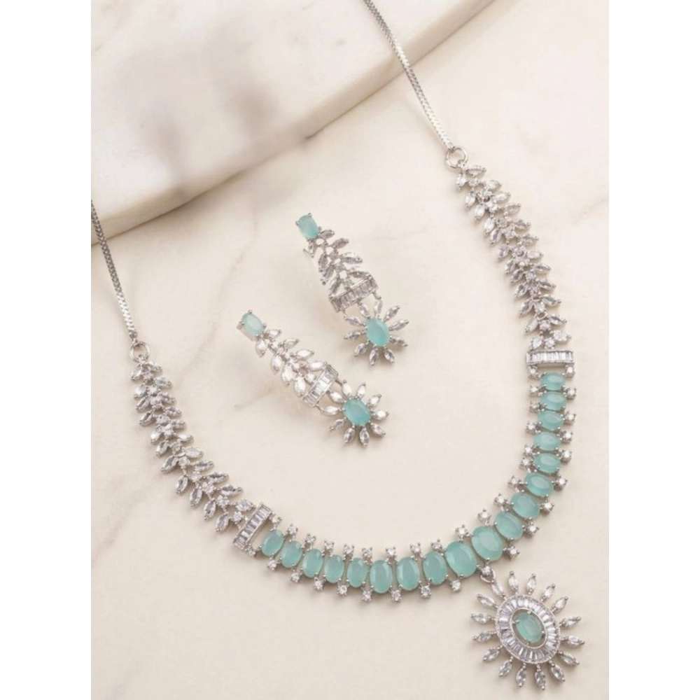 PID-66346-Women-s-Brass-Silver-Plated-Necklace-set-Turquoise-1-1000x1000-1.webp Women's Brass Silver Plated Necklace set (Turquoise) - Image 1