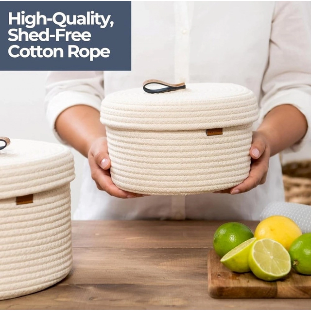 PID-66356-Cotton-Pack-Of-1-2-Pcs-Set-Roti-Box-Storage-Basket-With-Lid-White-2-1000x1000-1.webp Cotton 2 Pcs Set Roti Box Storage Basket With Lid (White) - Image 1