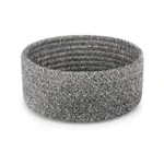 Cotton 8x3 Inch Kidi Round 1 Pcs Bedside Organizer With Out Lid (Black) - Image 4