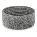 Cotton 8x3 Inch Kidi Round 1 Pcs Bedside Organizer With Out Lid (Black) - Image 2