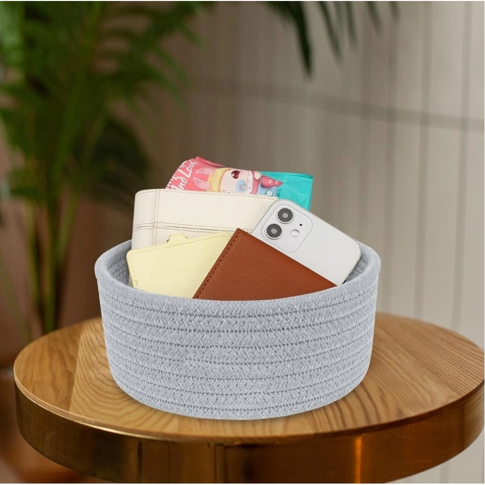 PID-66373-Cotton-Pack-Of-1-8x3-Inch-Round-1-Pcs-Bedside-Organizer-With-Out-Lid-Gray-2-1000x1000-1.webp Cotton 8x3 Inch Round 1 Pcs Bedside Organizer With Out Lid (Gray) - Image 1
