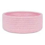 Cotton 8x3 Inch Round 1 Pcs Bedside Organizer With Out Lid (Pink) - Image 3