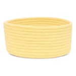 Cotton 8x3 Inch Round 1 Pcs Bedside Organizer With Out Lid (Yellow) - Image 4