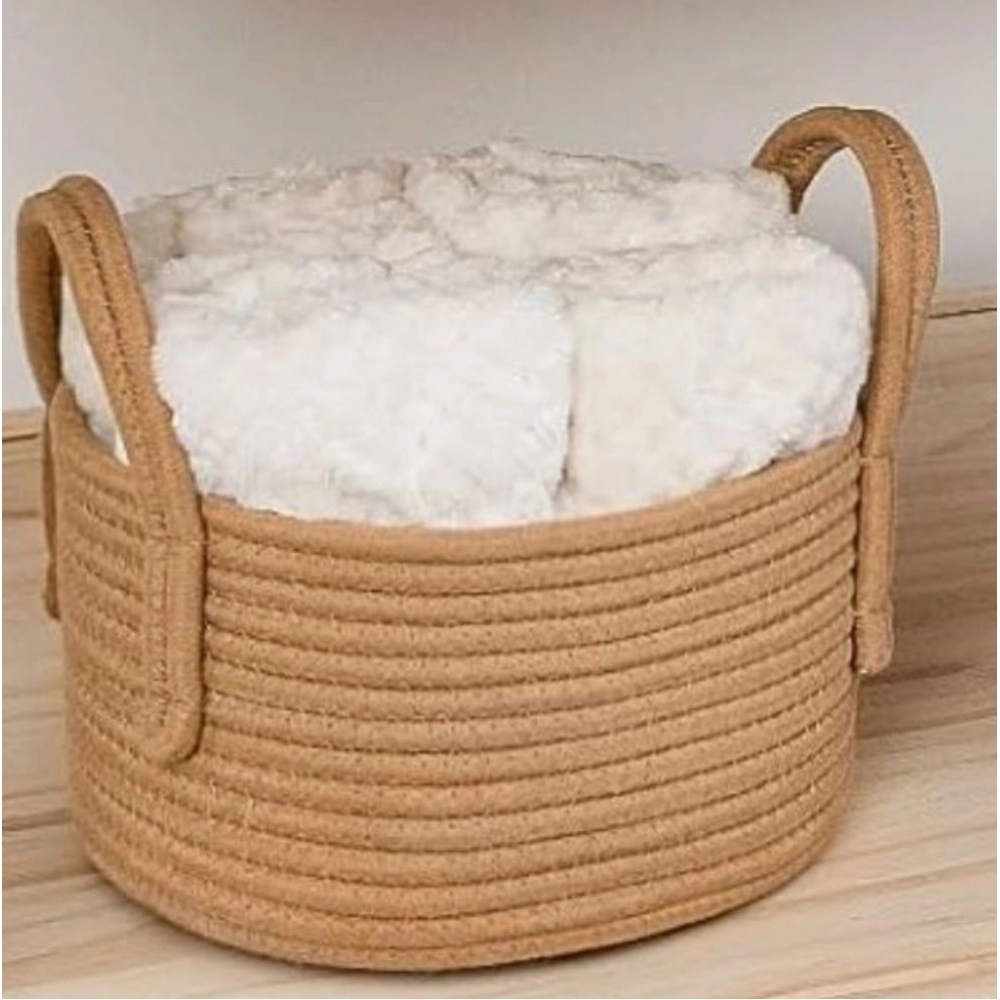 PID-66389-Cotton-Pack-Of-1-Basket-7x5-Inch-Storage-Basket-For-Clothes-Beige-3-1000x1000-1.webp Cotton Pack Of_1 Basket 7x5 Inch Storage Basket For Clothes (Beige) - Image 1