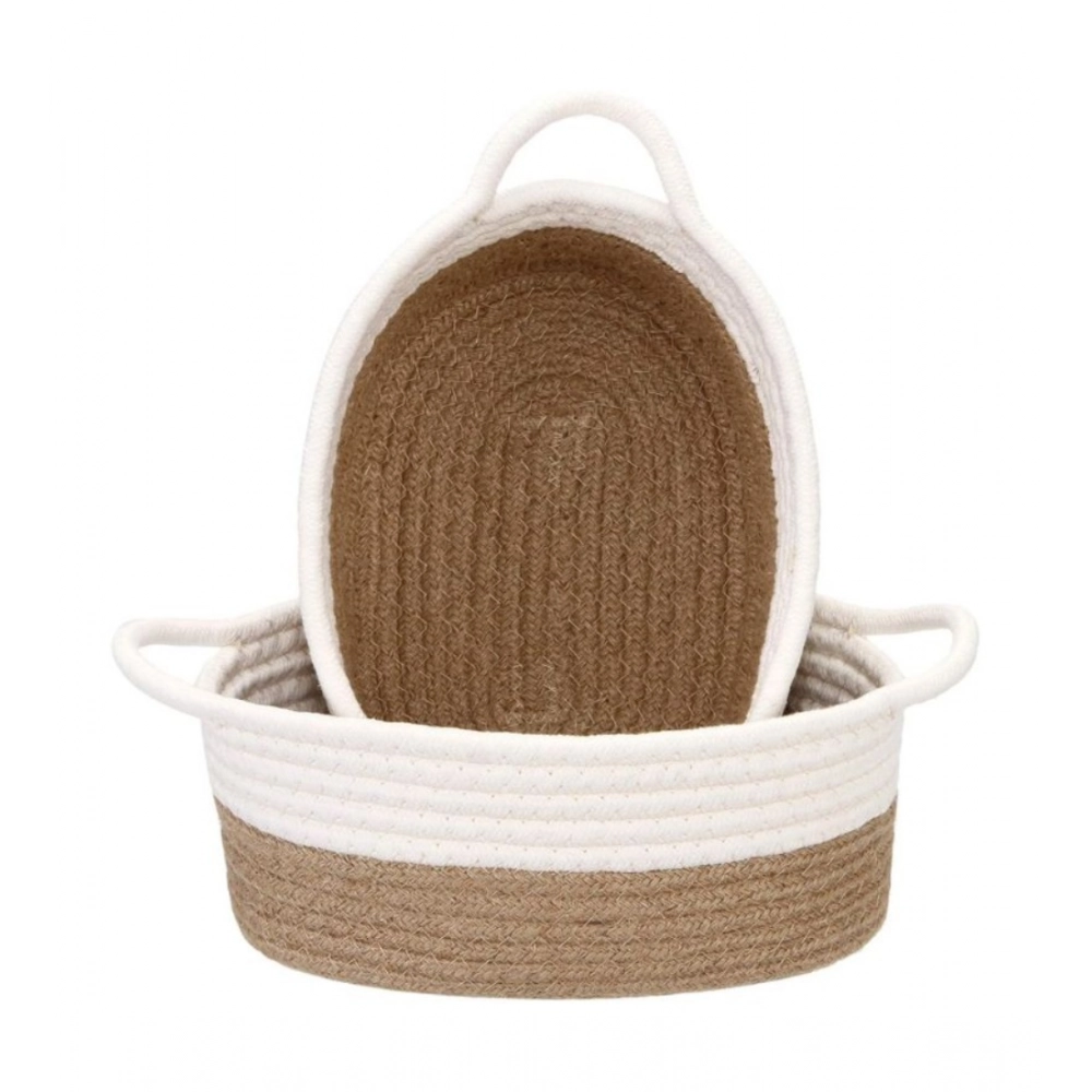 PID-66396-Cotton-Pack-Of-1-White-Basket-2-Pcs-Storage-Basket-For-Clothes-Beige-1-1000x1000-1.webp Cotton White Basket 2 Pcs Storage Basket For Clothes (Beige-White) - Image 1