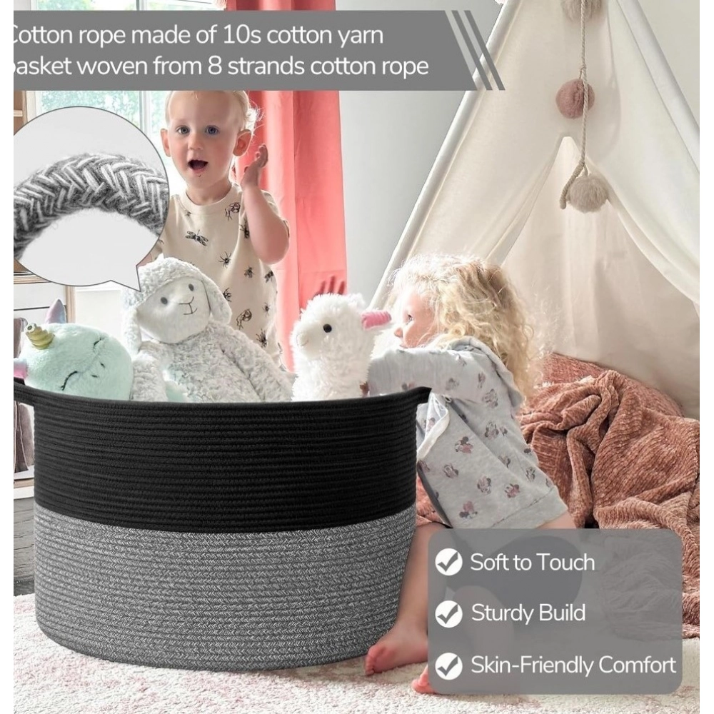 PID-66403-Cotton-Pack-Of-1-16x14-Inch-Storage-Basket-For-Clothes-With-Out-Lid-Black-Black-Kidi-2-1000x1000-1.webp Cotton Pack Of_1 16x14 Inch Storage Basket For Clothes With Out Lid (Black-Black-Kidi) - Image 1