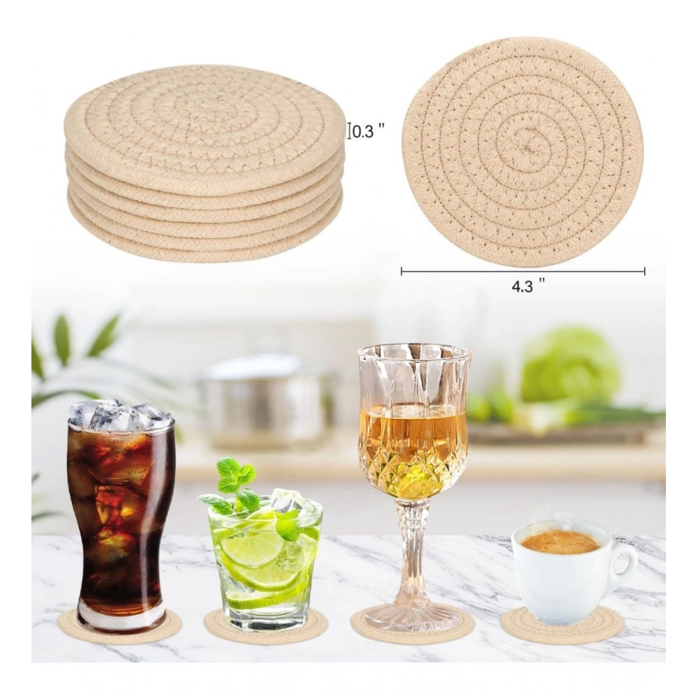 PID-66414-Cotton-Pack-Of-1-Rope-Drink-Coasters-6-Pcs-Set-Cream-2-1000x1000-1.webp Cotton Rope Drink Coasters 6 Pcs Set (Cream) - Image 1