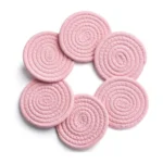 Cotton Rope Drink Coasters 6 Pcs Set (Pink) - Image 3