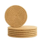 Cotton Rope Drink Coasters 6 Pcs Set (Beige) - Image 3
