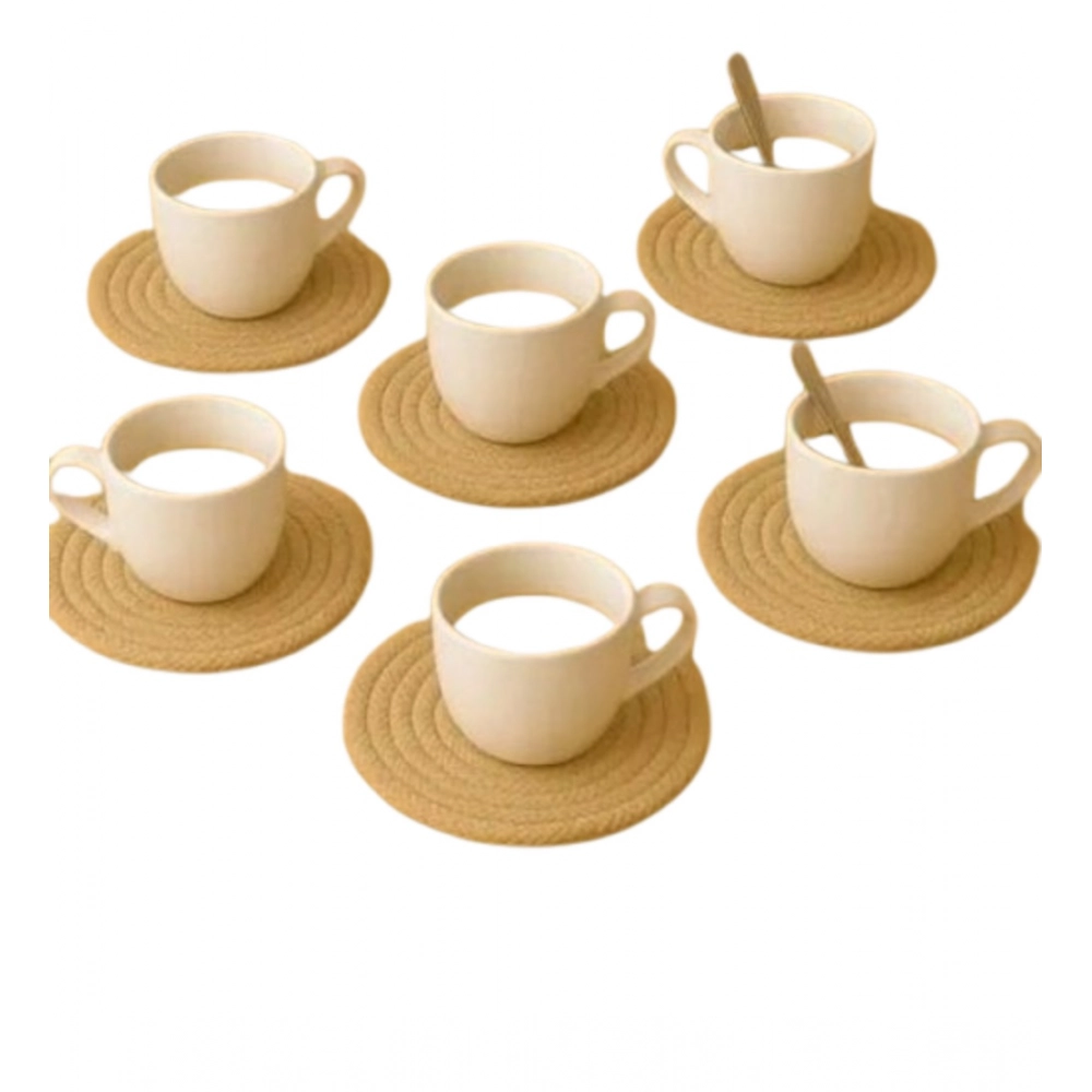 PID-66418-Cotton-Pack-Of-1-Rope-Drink-Coasters-6-Pcs-Set-With-Out-Lid-Beige-2-1000x1000-1.webp Cotton Rope Drink Coasters 6 Pcs Set (Beige) - Image 1