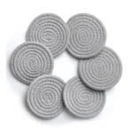 Cotton Rope Drink Coasters 6 Pcs Set (Grey) - Image 4