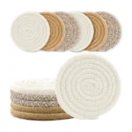 Cotton Rope Drink Coasters 6 Pcs Set (Multicolor) - Image 3
