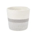 Cotton Flower Pot With Out Lid (Gray-White) - Image 3