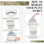 Cotton Flower Pot With Out Lid (Gray-White) - Image 2