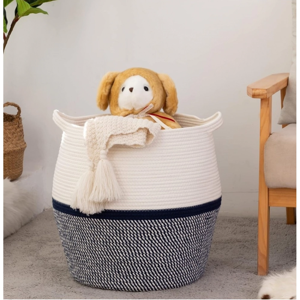 PID-66436-Cotton-Pack-Of-1-Matka-14x12-Inch-Storage-Basket-For-Clothes-With-Out-Lid-Gray-White-3-1000x1000-1.webp Cotton Matka 14x12 Inch Storage Basket For Clothes With Out Lid (Gray-White) - Image 1