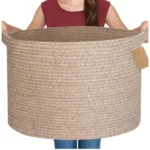 Cotton Pack Of_1 14x12 Inch Storage Basket For Clothes With Out Lid (Kidi) - Image 4