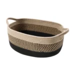 Cotton Pack Of_1 Baby Basket 15x6 Inch Storage Basket For Clothes (Brown) - Image 3
