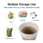 Cotton Flower Pot With Out Lid (White-Kidi) - Image 2