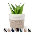 Cotton Flower Pot With Out Lid (White-Kidi)