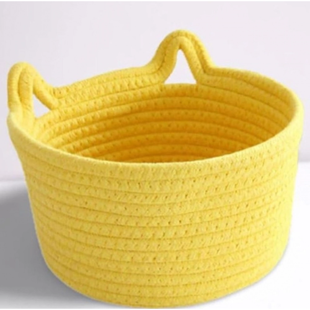 PID-66476-Cotton-Pack-Of-1-Plain-Cat-Basket-9x5-Inch-Yellow-4-1000x1000-1.webp Cotton Pack Of_1 Plain Cat Basket 9x5 Inch (Yellow) - Image 1